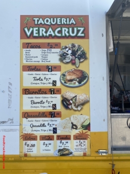 Taqueria Veracruz Menu