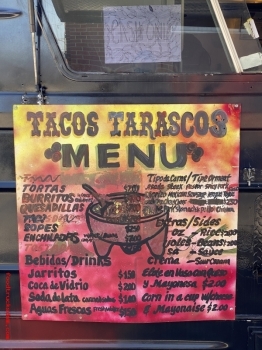 Tacos Tarascos Menu