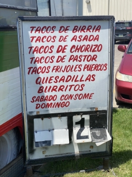 Tacos La Barca Menu